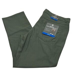 NWT Benton‎ Performance Pant Mens Slim Fit Mens 38x30 Green Casual Work Trousers